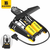 Pompe à pied numérique BAIMEI haute pression 160 PSI à double cylindre pour vélo/vélo électrique, portable, pliable, durable et légère