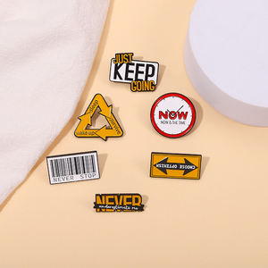 Asla durma Metal pimler özel saat seçin İyimserlik yaka rozetleri inspiron tırnak yumuşak emaye Metal pimler Dropshipping - Product Image 1