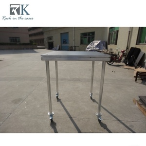 4x4' <b>Portable</b> Stage Platform Aluminum Stage Equipment System Mobile Stage with Wheels - Product Image 2