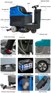 Fußbodenwaschmaschine elektrisch gewerbe industrielle Fliesenschaufel-Bodenwaschmaschine