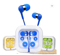 OEM 3.5mm filaire compagnie aérienne casque écouteurs basse stéréo réduction de bruit Microphone IPX4 étanche cristal carré écouteurs musique