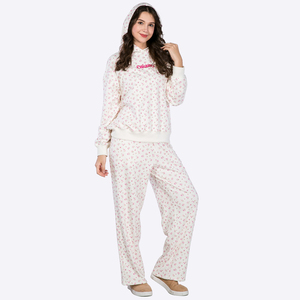 Logo personnalisé Vente en gros Sweats à capuche imprimés surdimensionnés de haute qualité pour femmes Sweat-shirt Pantalon Sport Ensemble 2 pièces Fabricants - Product Image 5
