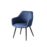 Chaise de salle à manger en fer forgé, style nordique moderne, simple, avec dossier et accoudoirs, en cuir, luxe léger, pour hôtel et restaurant, vente en gros