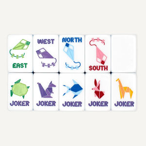 Nouveau jeu de Mahjong américain <span class=keywords><strong>d</strong></span>'animaux en <span class=keywords><strong>origami</strong></span>, en <span class=keywords><strong>papier</strong></span> acrylique cinq couches, blanc, <span class=keywords><strong>vert</strong></span>, bleu, créatures pliables, motifs floraux, cadeau unique - Product Image 6