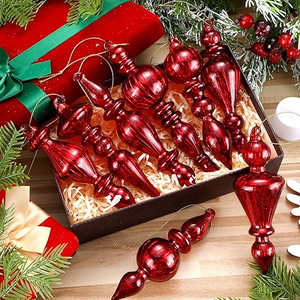 Ensemble de boules de Noël en plastique personnalisées faites à la main de luxe, décorations de Noël, ornements, Adornos De Navidad - Product Image 4