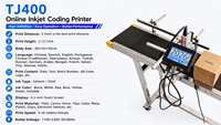 Impresora de Inyección de Tinta Automática con Cinta Transportadora, Máquina de Codificación de Códigos de Barras en Línea Multi-idioma