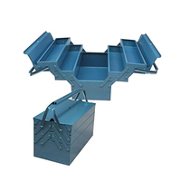 Boîte à outils en métal de haute qualité, empilable, rouge et bleue, en acier inoxydable, en acier au carbone, en aluminium, à cantilever