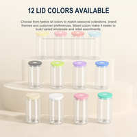 Lot de 48 verres transparents de 16 oz en gros – Expédition gratuite depuis notre entrepôt aux États-Unis – Prêts à être expédiés – Bocaux en verre vierges pour sublimation