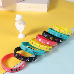 Pulsera de Papel de Colores para Bebés, Impermeable, Tejida, Desechable, con Patrón Impreso Musical, para Regalo de Fiesta Infantil, Palestina - Product Image 2