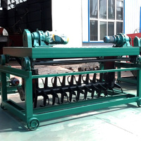 Machine à retourner le compost simple en acier inoxydable avec moteur, équipement de fermentation automatique d'engrais organique à haute productivité