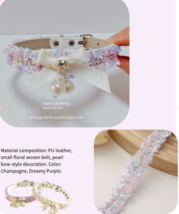 Collier pour chien et chat de style princesse moderne, réglable, solide, durable, en PU écologique, accessoires pour animaux de compagnie - Product Image 6