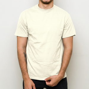 T-shirt en coton uni pour homme, col rond, manches courtes, coupe classique, couleur unie, vêtement décontracté - Product Image 4