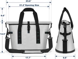 OEM Factory 40 Can Soft Cooler Bag LeakProof Large Cooler Bag with Roll-Top Waterproof Insulated Cooler Bag - Product Image 4