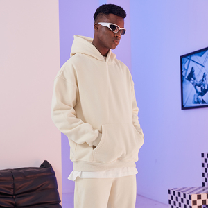 Sweat à capuche en coton épais essentiel pour l'hiver Logo de la marque personnalisé Vêtements de rue pour hommes Sweats à capuche surdimensionnés - Product Image 4