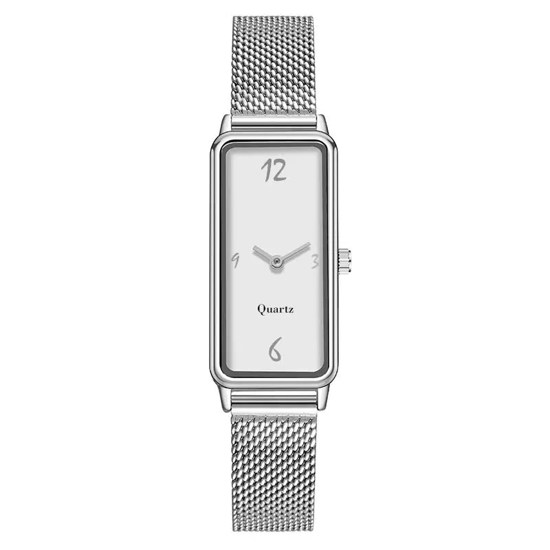 Gold Stainless Steel Mesh Women Watch Rectangle Dial Bracelet Ladies Wrist Watches relogio Female Watch Custom Logo