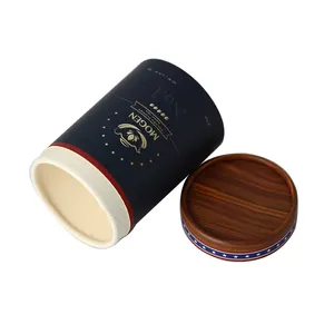 Free Sample Good Supplying Food Grade Custom Black Paper Tube Box,Container Round Packaging Tea Paper Cylinder Packaging