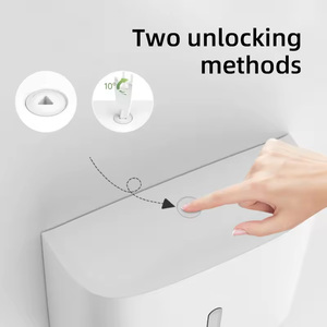 Porte-papier mural ovale moderne en plastique pour salle de bain, distributeur de papier toilette - Product Image 4
