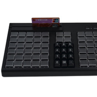 Teclado Lector de Tarjetas de Alta Calidad, Teclado Especial para Cajeros de Supermercado, Teclado Programable de 76 Teclas