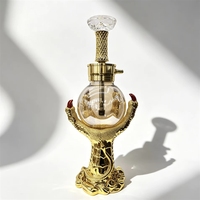 Chicha de luxe à griffes de dragon avec base en résine miroir, écologique et durable, 1 tuyau, pour bars et voyages