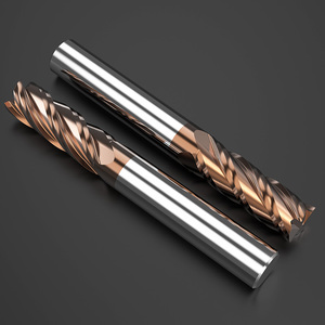 أداة طحن كربيدية بأربع شفرات للفولاذ والفولاذ التنجستن مع طلاء 4715، تصنيع حسب الطلب - Product Image 3