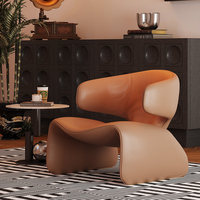 Fauteuil en cuir PU ultra-simple de style italien moderne, coussin en éponge haute résilience, meubles de maison, salon, salon de beauté