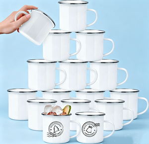 Tasse à café et à thé portable pour le camping en plein air avec poignée en métal, ustensile de cuisine - Product Image 1