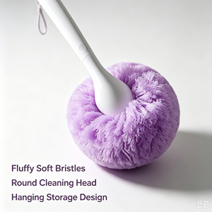 Brosse de nettoyage de salle de bain à poils doux, manche long, brosse de douche à tête flexible, nettoyeur de baignoire et de carrelage - Product Image 2