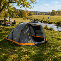 Tente de camping familiale gonflable Oxford avec imperméabilisation trois saisons, ouverture automatique rapide et ventilation respirante