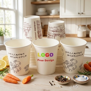 Gobelets en papier jetables à paroi simple pour café, de 8 oz à 22 oz, avec couvercles, pour tailles 8 oz, 12 oz, 14 oz, 16 oz, 22 oz, à faible MOQ et prix abordable - Product Image 4