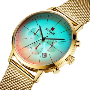 Montre de sport pour hommes, à quartz, imperméable, <span class=keywords><strong>chrono</strong></span>, logo personnalisé, à la mode, avec verre de couleur originale, - Product Image 5