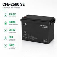 Batterie LiFePO4 LFP CFE-2560 SE 25,6V 100Ah avec BMS IP65, 3000 cycles, pour onduleur SolarEdge, systèmes solaires hors réseau
