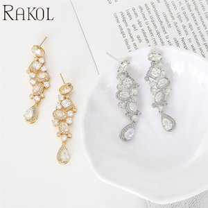 Lakor EP5667 gota de agua Full 3A Zirconia pendientes de araña de boda de alta calidad para mujer - Product Image 4