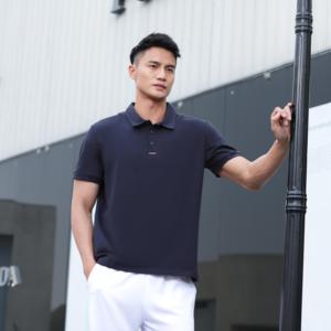 เสื้อกอล์ฟผู้ชาย/ผู้หญิง แขนสั้น กระดุมหน้า สีพื้น ผ้าถักคุณภาพสูง ไนลอน โพลีเอสเตอร์ สแปนเด็กซ์ ไม่เป็นขุย - Product Image 2