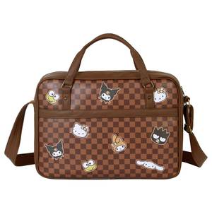 Sac messager pour ordinateur portable Hello Kitty Squares, marron - Product Image 3