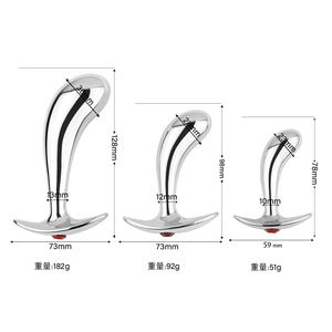 Dongkai New SML Size Tapones Anales de metal Tapones anales curvos Tapones de expansión <span class=keywords><strong>anal</strong></span> Masturbadores para adultos Juguetes sexuales fetiche - Product Image 6