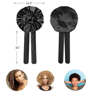 Tùy chỉnh mượt satin nắp ca-pô cho ngủ đêm ngủ hat với có thể điều chỉnh Tie ban nhạc nắp ca-pô đầu bọc cho phụ nữ Xoăn Tóc Bím Tóc - Product Image 6