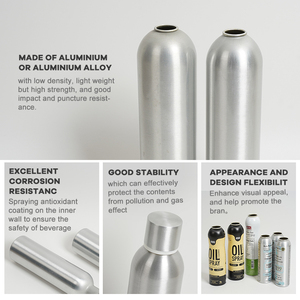 Vente directe d'usine Bonne stabilité Facile à ranger Boîtes en aluminium 150 ml Vaporisateur de crème solaire Désodorisant Bouteille en aluminium - Product Image 3