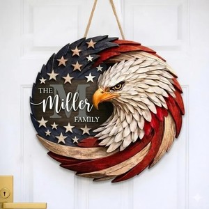 Decoración Moderna de Pared con Diseño de Águila Voladora en Madera para el Día de la Independencia, Decoración para el Hogar, Letrero Decorativo - Product Image 2