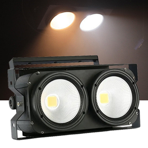 RuiEn 200W Branco Quente Cor Branca 3in1 Disco Stage Light 2-Eye COB <span class=keywords><strong>Blinder</strong></span> Light com DMX Controle Fill Effect Iluminação Estágio - Product Image 1