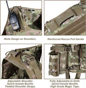 Gilet tattico softair impermeabile MGFLASHFORCE gilet da Paintball modulare alla moda con cerniera di chiusura regolabile in poliestere - Product Image 5