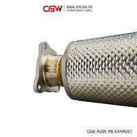 En-tête sonore d'échappement de silencieux d'automobile de conception populaire SS304 pour Audi A6 C8 2.0T Section de coulée de bouclier thermique de tuyau de descente