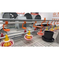 Muhe Ligne d'alimentation automatique pour poulets de chair de ferme avec bac d'alimentation pour volailles Longue durée de vie