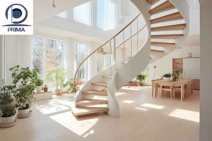Prima Custom Stairs Spiral Interior Staircase for Attic Loft Wooden ...