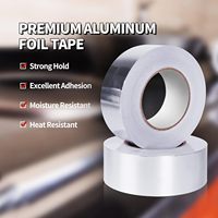 Ruban adhésif en aluminium résistant à la chaleur 60um pour l'étanchéité des conduits HVAC et l'isolation thermique, ruban adhésif en aluminium argenté 0,06 mm