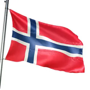 Flagnshow high end printed 3x5 ft 90x150cm norway national flying Norway flag 100% Polyester