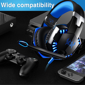 Casque <span class=keywords><strong>de</strong></span> jeu à <span class=keywords><strong>prix</strong></span> réduit, avec suppression du bruit, LED colorée, pour <span class=keywords><strong>PS4</strong></span> / PC / Xbox One - Product Image 1
