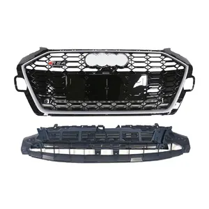 フロントバンパーグリルフロントスポーツレーシングカーバンパーグリルforAudi A4 S4 2020 2021 2022 2023 For RS4S4 Grille Style