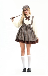 2026 Halloween Adult Kids British Academy Parent Child Cosplay Costume Student <strong>Detective</strong> Dress Role Play <strong>Outfit</strong> - Product Image 6