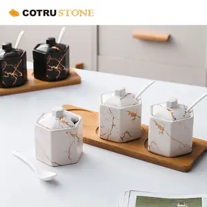 Cotrustone Hot Marble Tableware Kitchen Customized Logo Shape Cheese Board With Silver Holder For Food Serving Marble Bulk