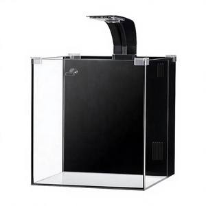 Nahtloses Glas-Tischaquarium mit integrierter LED-Oberbeleuchtung für Zuhause, integriertes Filter-Fischbecken - Product Image 1